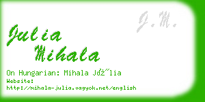 julia mihala business card